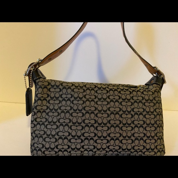 Vintage Coach circa 2000 small handbag black and gray - Picture 5 of 7